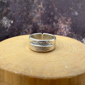 Anillo plata 950 con simbolo de pluma